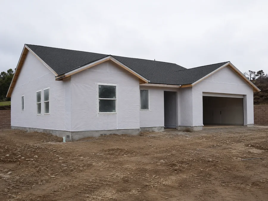 House wrapped, ready for finishes