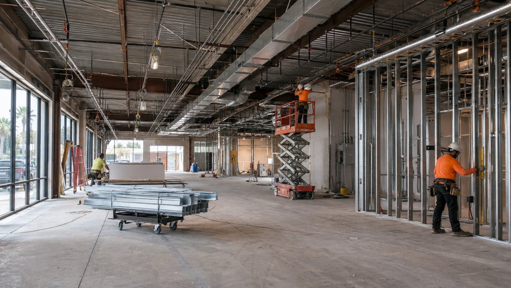 Commercial space under construction